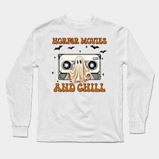 Horror Movies and Chill Retro Halloween Long Sleeve T-Shirt